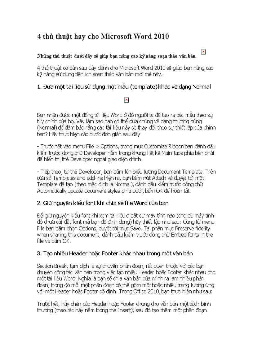 image for page 4 thủ thuật hay cho Microsoft Word 2010