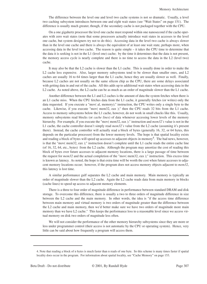 image for page Memory Architecture