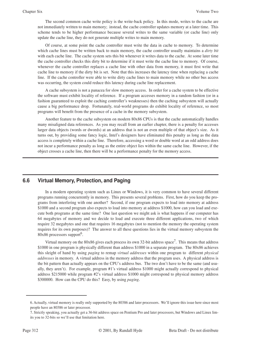 image for page Memory Architecture