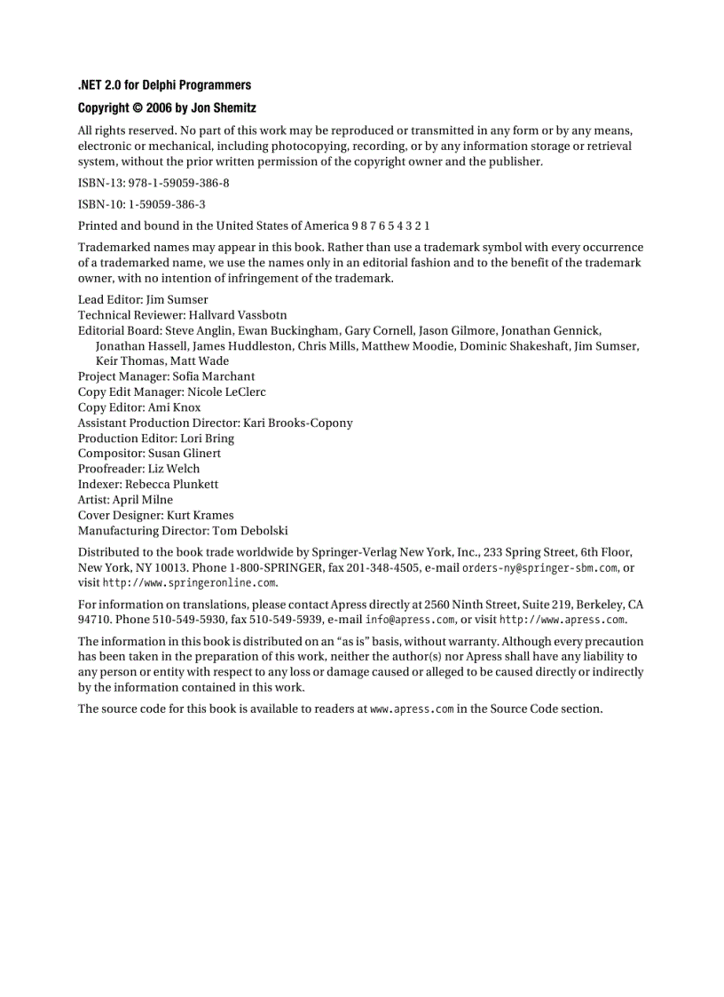 image for page NET 2 0 for Delphi Programmers