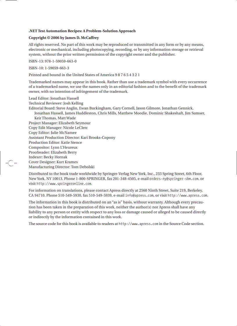 image for page NET Test Automation Recipes A Problem Solution Approach 1