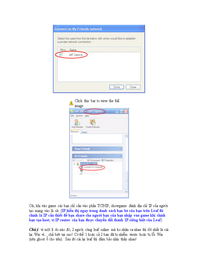 image for page Tạo mạng LAN ảo qua Internet để chơi game Virtual Private Network với Leaf