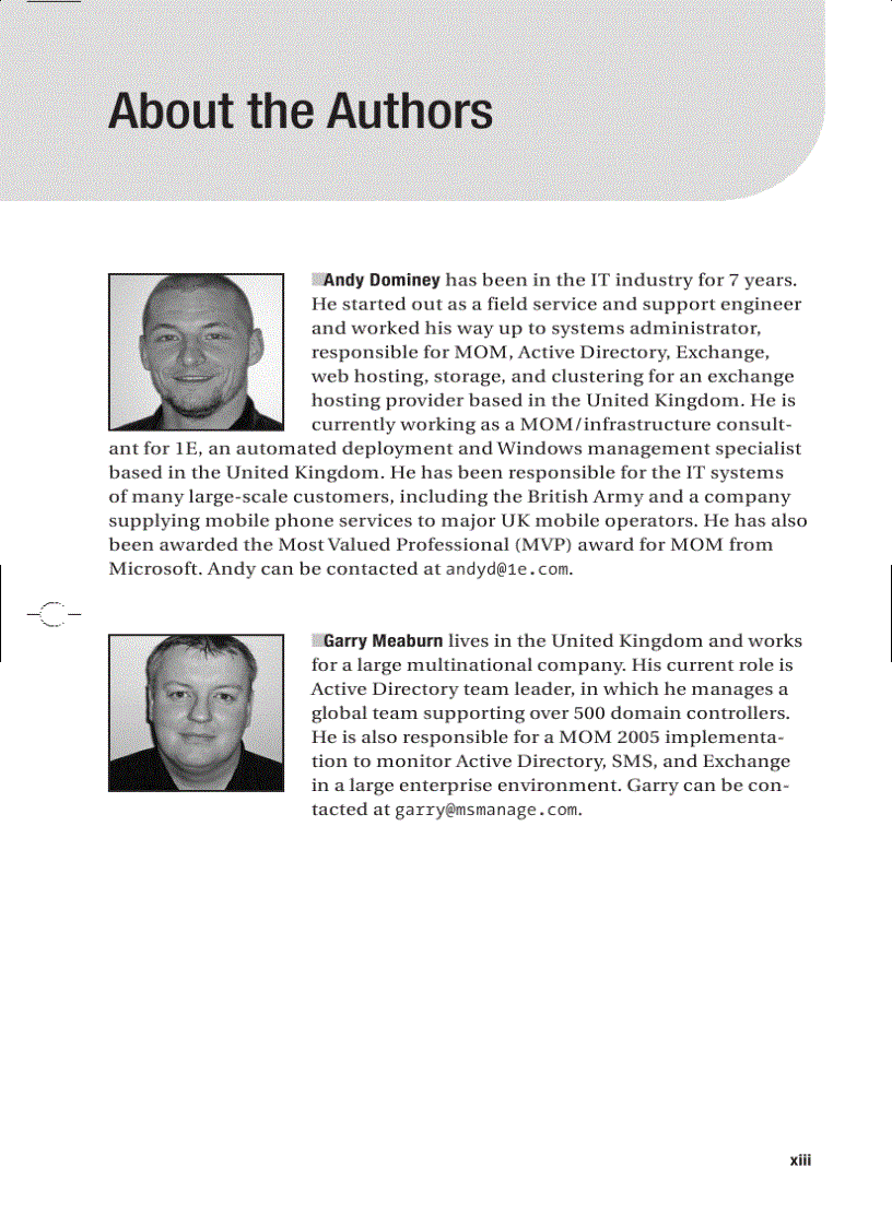 image for page Microsoft Operations Manager 2005 Field Guide