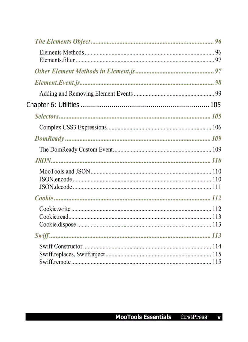 image for page MooTools Essentials The Official MooTools Reference for JavaScript and Ajax Development