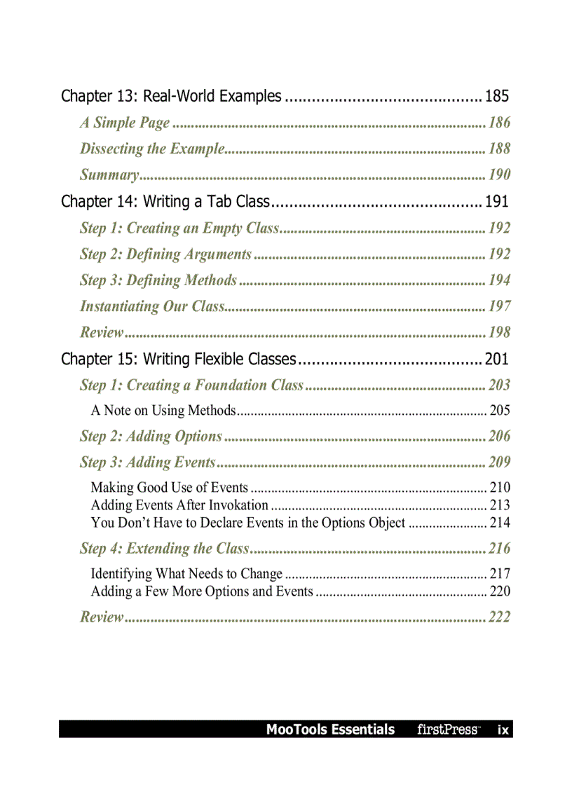 image for page MooTools Essentials The Official MooTools Reference for JavaScript and Ajax Development