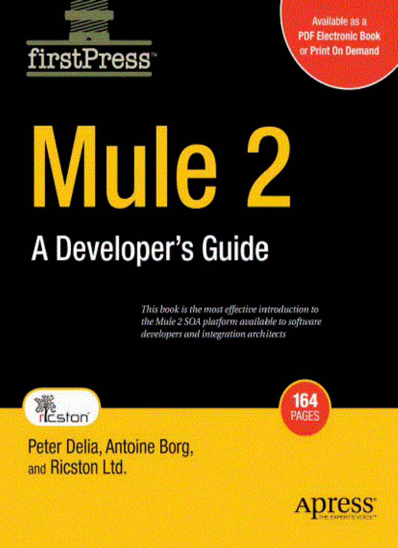 image for page Mule 2 A Developer s Guide to ESB and Integration Platform
