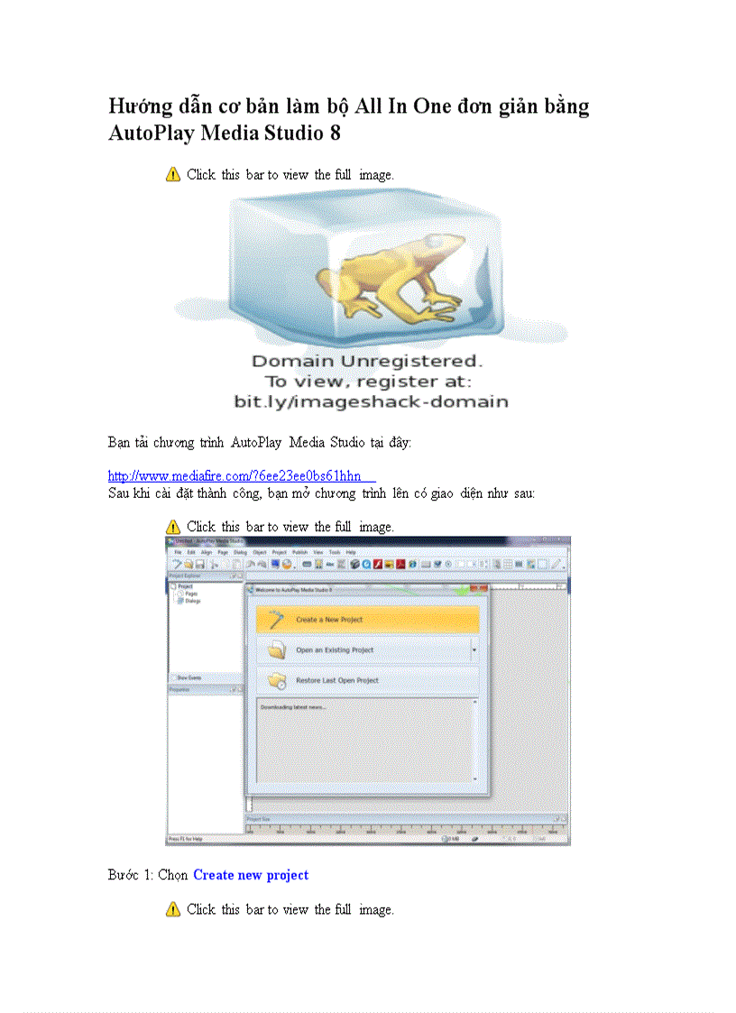 image for page Hướng dẫn cơ bản làm bộ All In One đơn giản bằng AutoPlay Media Studio 8