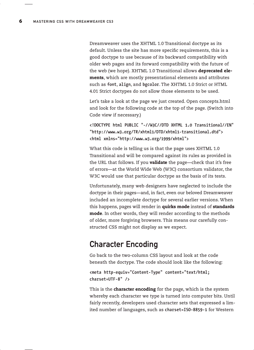 image for page MASTERING CSS with Dreamweaver CS3