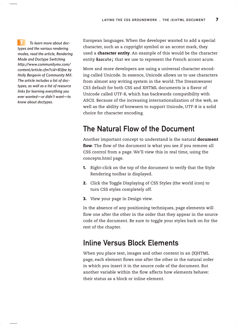 image for page MASTERING CSS with Dreamweaver CS3