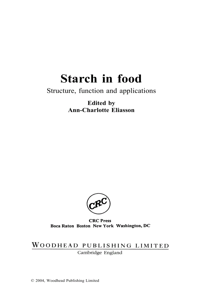 Starch in food