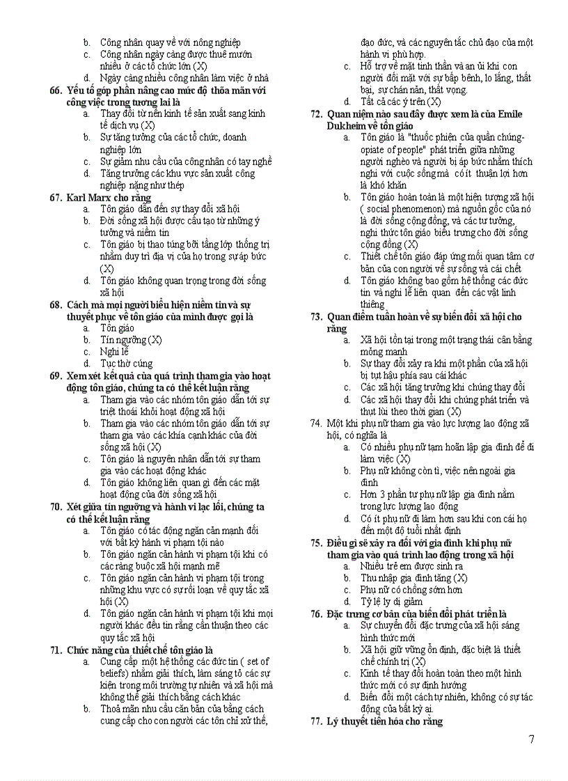 image for page 197 câu hỏi và đáp án môn Xã Hội Học