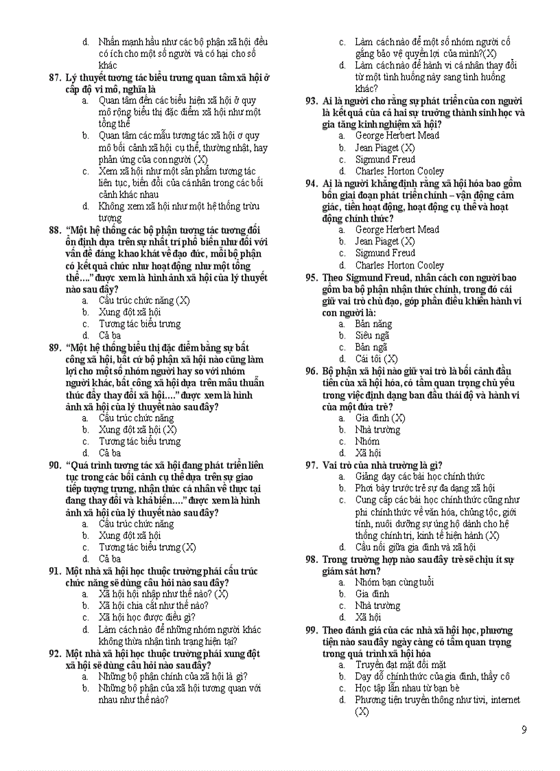 image for page 197 câu hỏi và đáp án môn Xã Hội Học