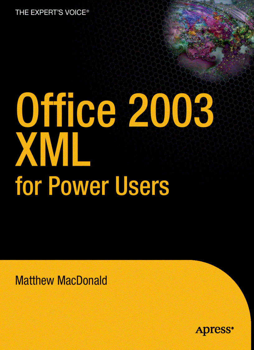 image for page Office 2003 XML for Power Users