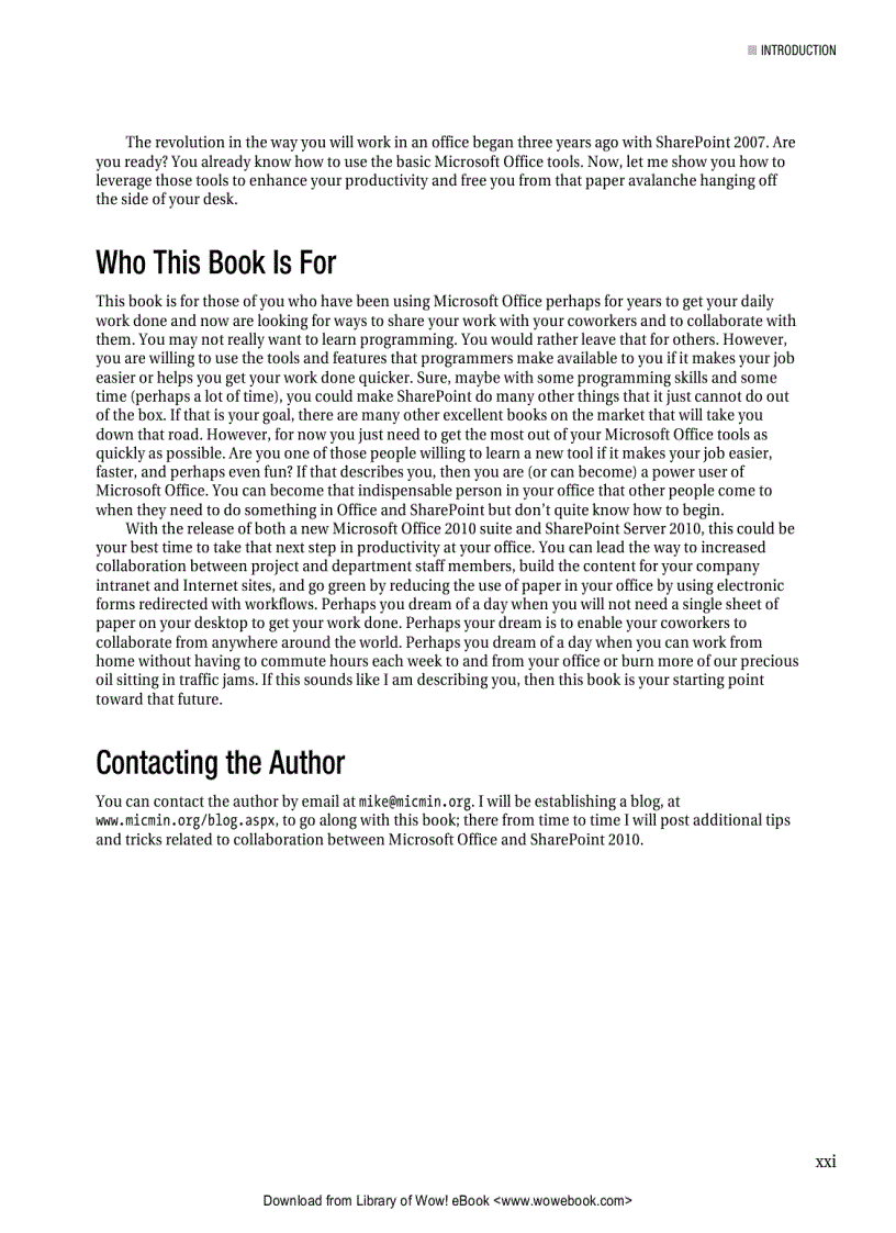 image for page Office and SharePoint 2010 User s Guide Integrating SharePoint with Excel Outlook Access and Word