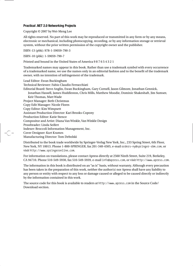 image for page Practical NET 2 0 Networking Projects