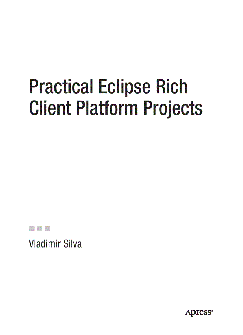 image for page Practical Eclipse Rich Client Platform Projects