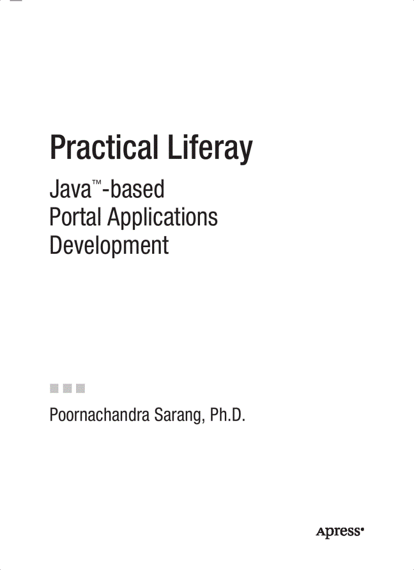 image for page Practical Liferay Java based Portal Applications Development