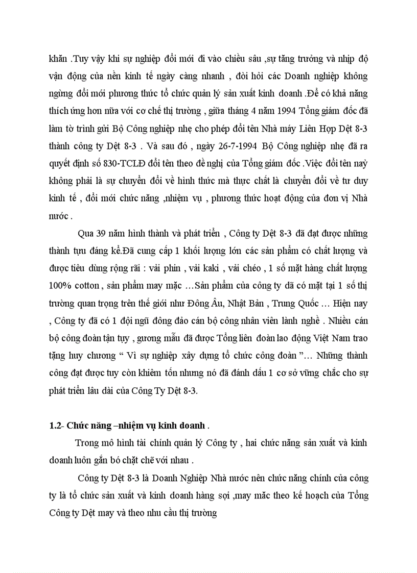 image for page Đặc điểm tình hình chung của công ty Dệt 8 3