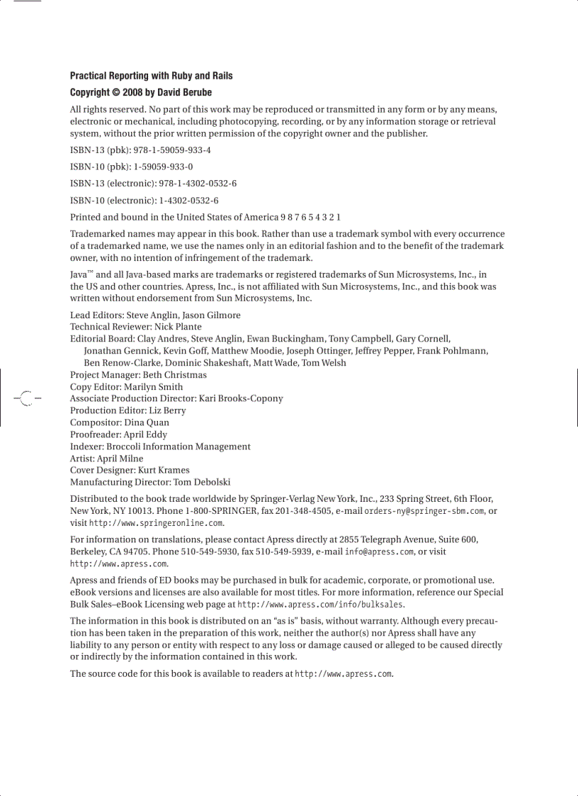 image for page Practical Reporting with Ruby and Rails