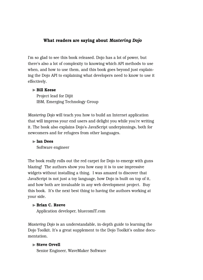 image for page Mastering Dojo JavaScript and Ajax Tools for Great Web Experiences