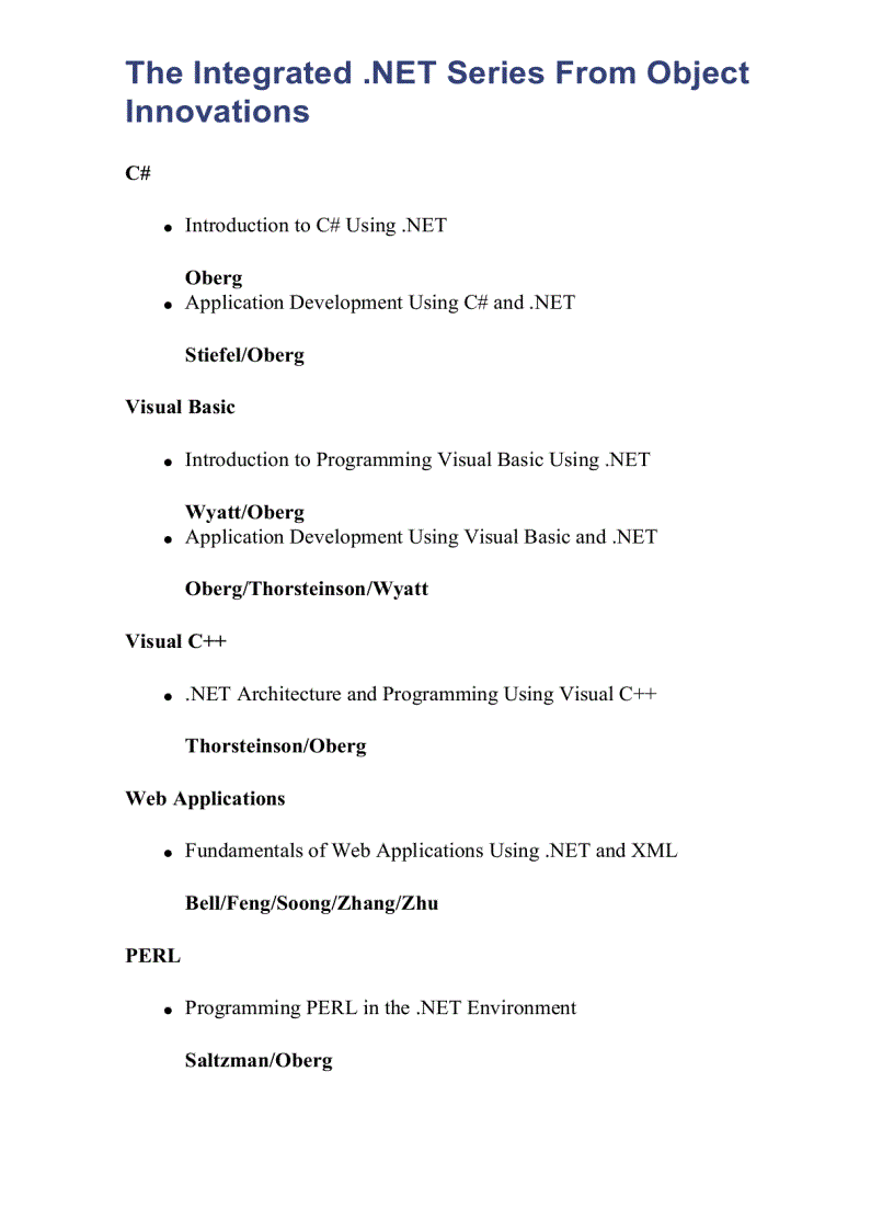 image for page Application Development Using C and NET