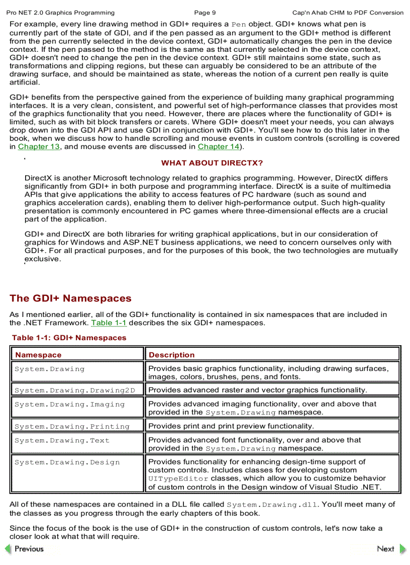 image for page Pro NET 2 0 Graphics Programming