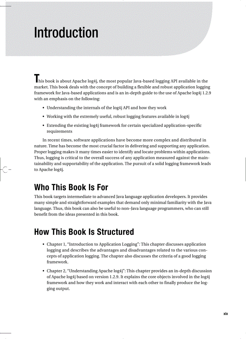 image for page Pro Apache Log4j