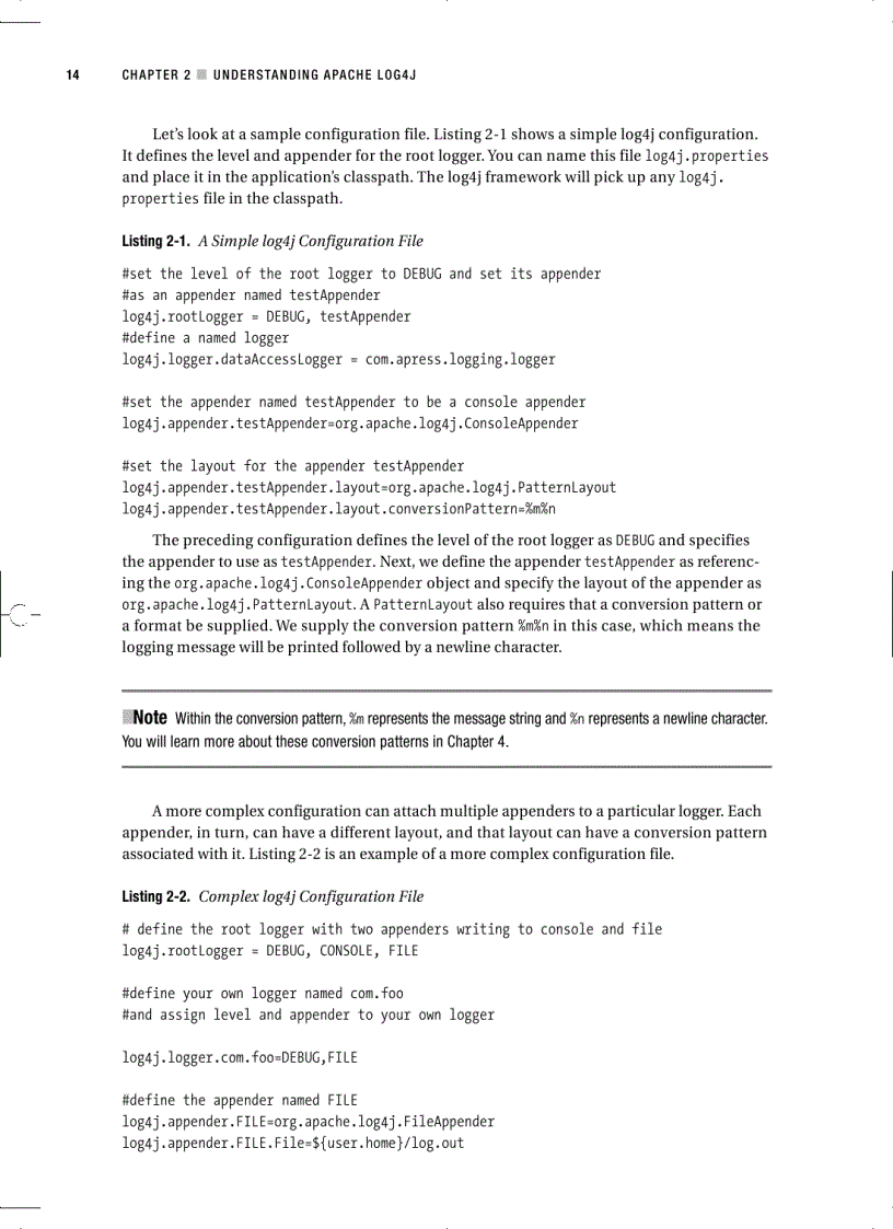 image for page Pro Apache Log4j