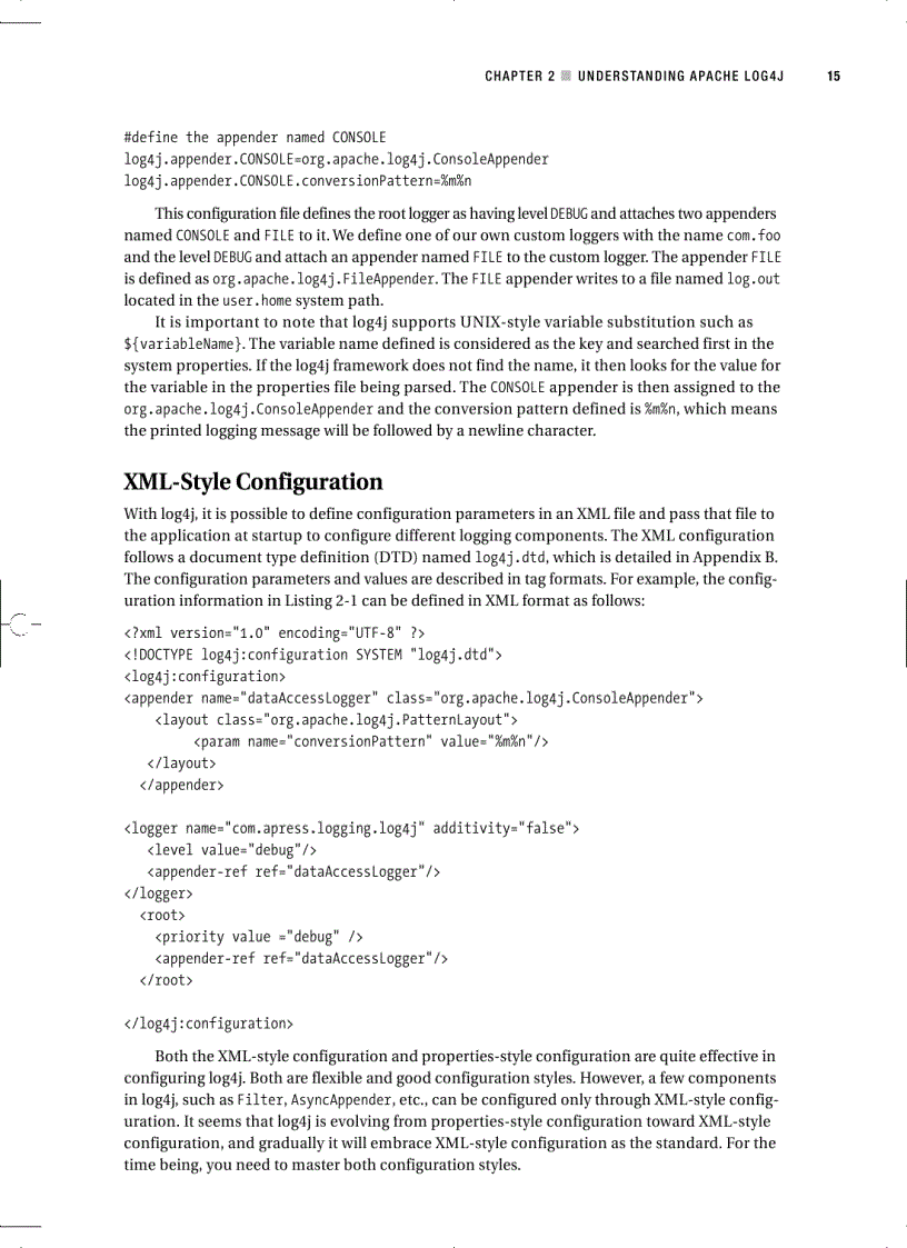 image for page Pro Apache Log4j