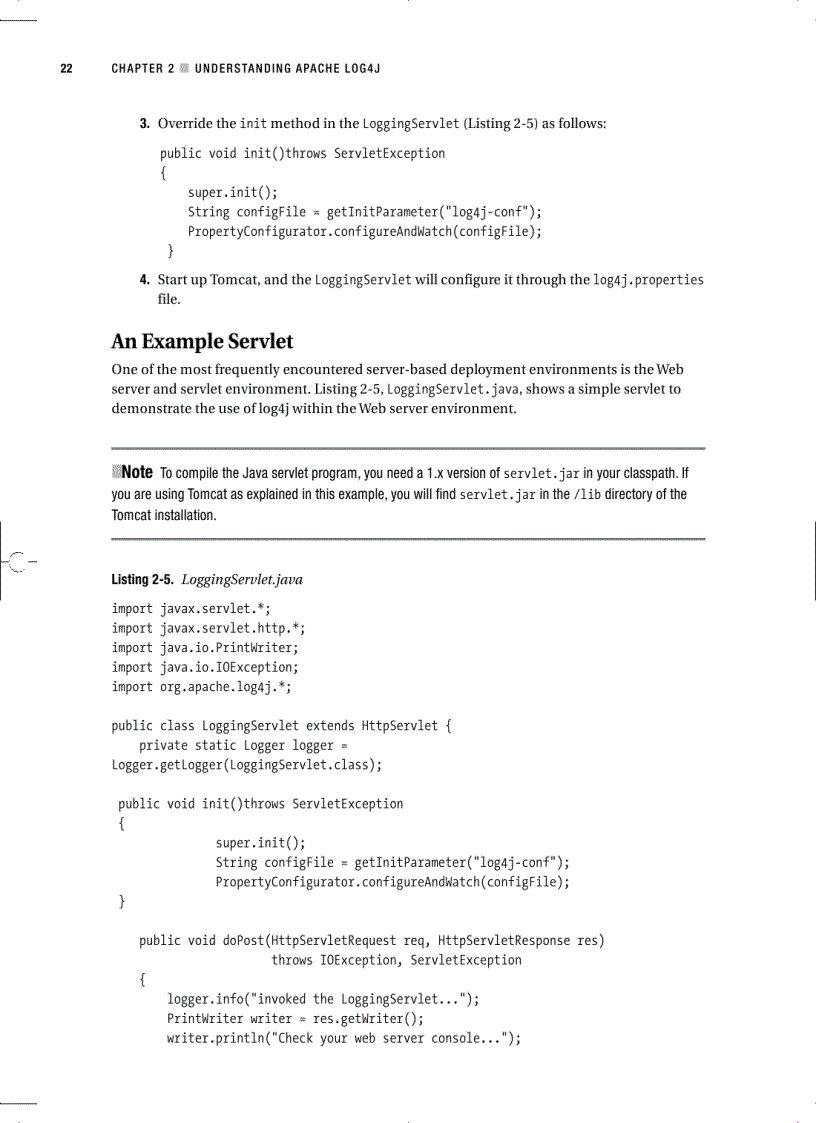 image for page Pro Apache Log4j
