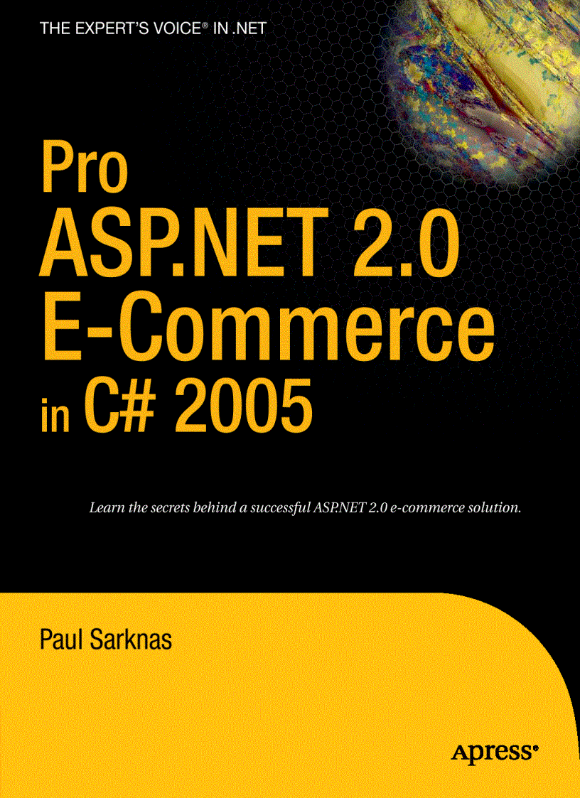 Pro ASP NET 2 0 E Commerce in C 2005
