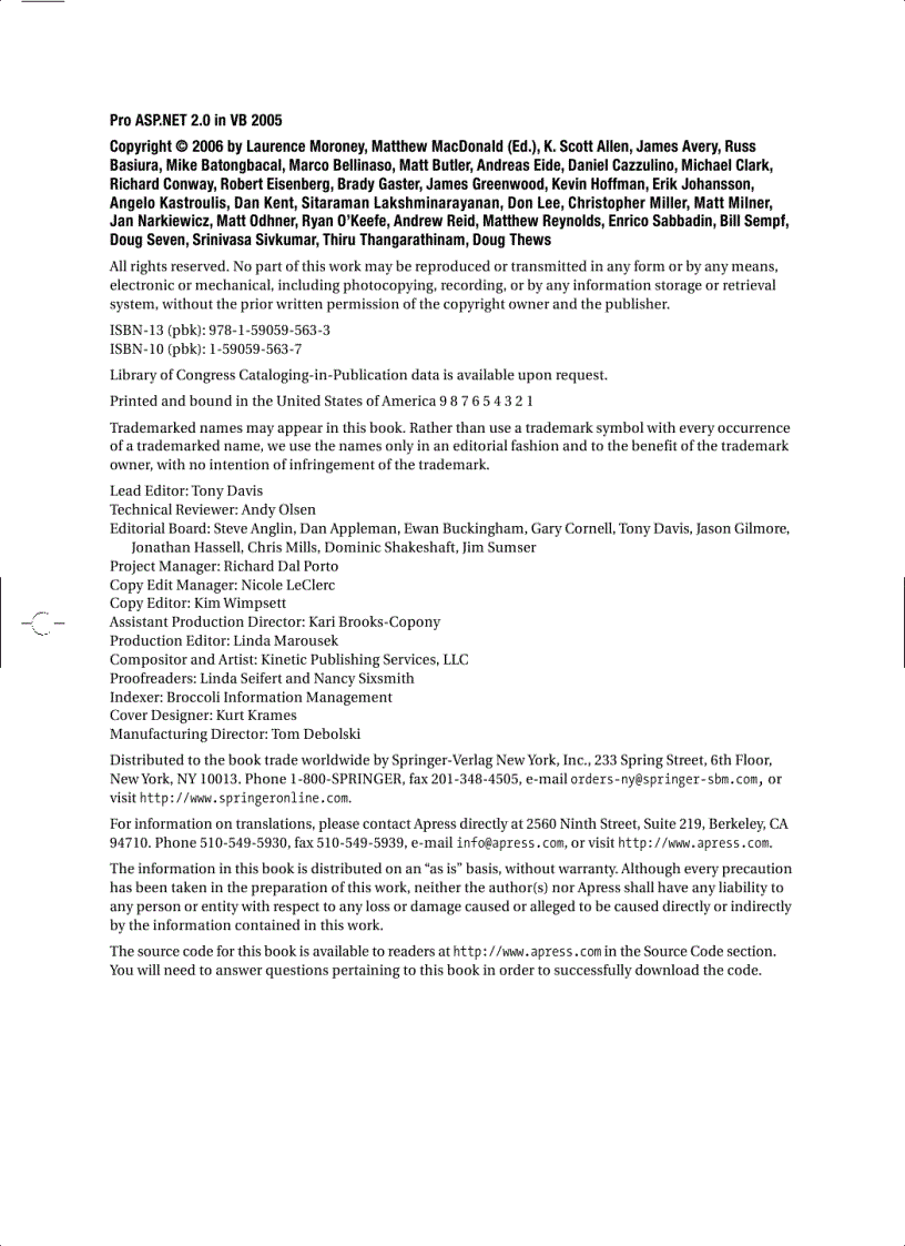 image for page Pro ASP NET 2 0 in VB 2005