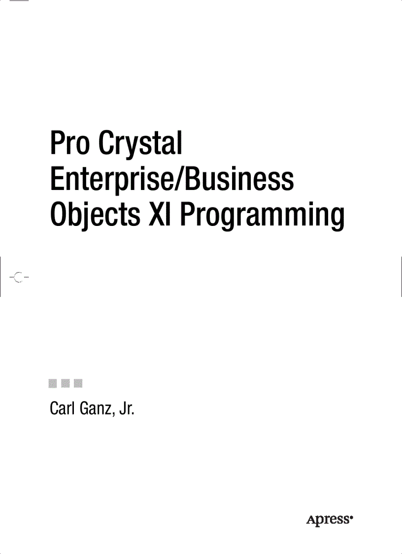 image for page Pro Crystal Enterprise Business Objects XI Programming