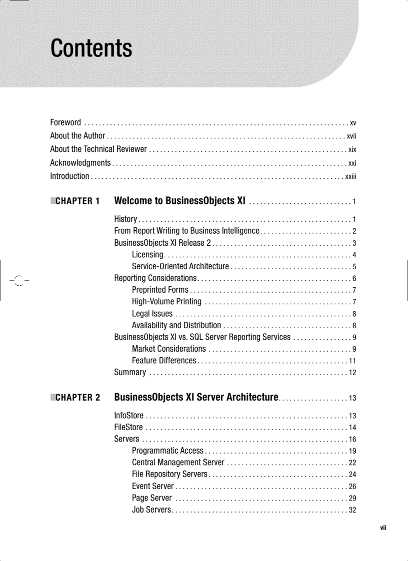 image for page Pro Crystal Enterprise Business Objects XI Programming