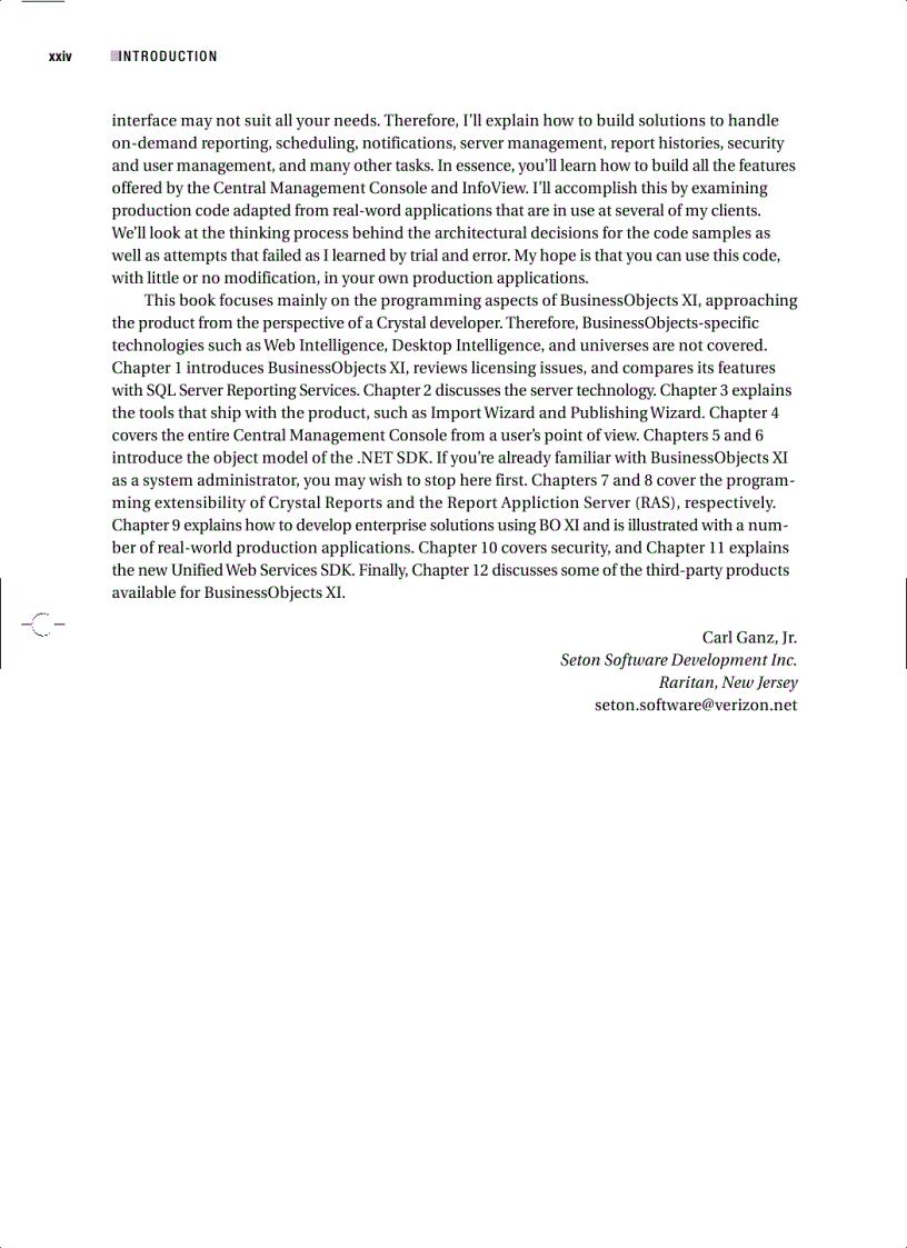 image for page Pro Crystal Enterprise Business Objects XI Programming