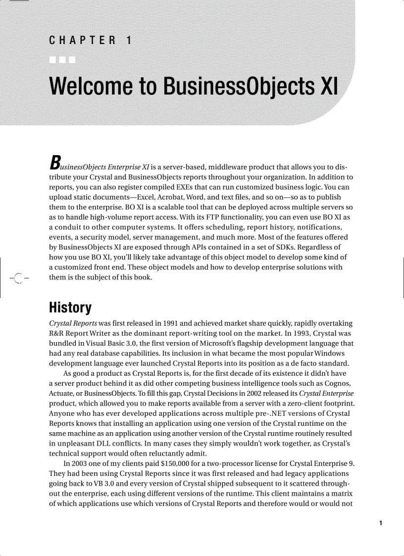 image for page Pro Crystal Enterprise Business Objects XI Programming