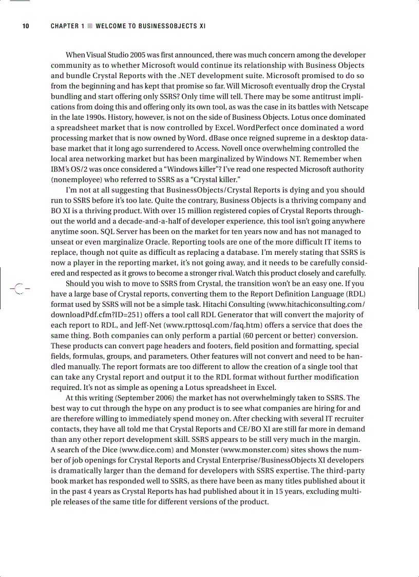 image for page Pro Crystal Enterprise Business Objects XI Programming