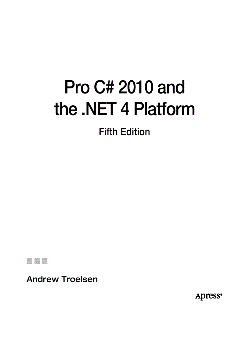 Pro C 2010 and the NET 4 Platform
