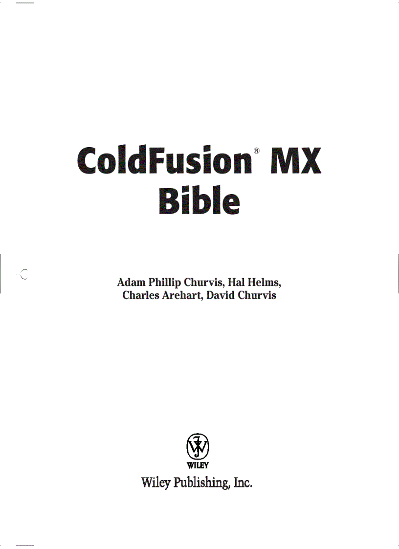 image for page Introducing ColdFusion MX