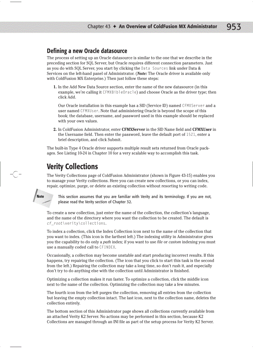 image for page ColdFusion MX Administration