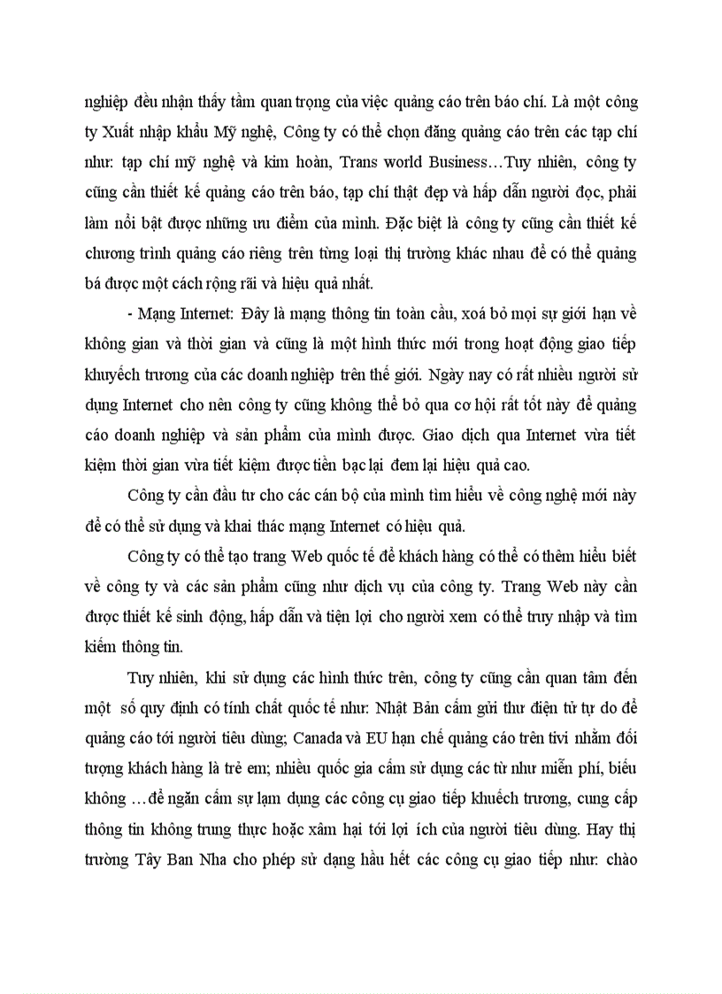 image for page Các giải pháp nhằm thúc đẩy hoạt động xuất khẩu hàng thủ công mỹ nghệ tại Công ty ARTEX Thăng Long