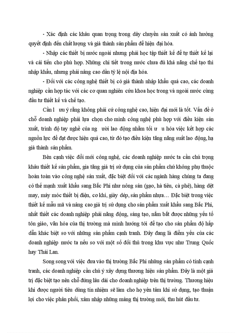 image for page Các giải pháp vi mô phát triển quan hệ thương mại giữa việt nam và các nước bắc phi đến năm 2010