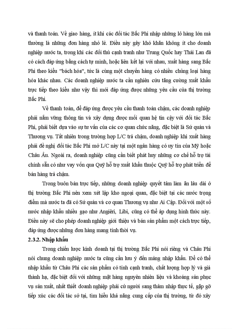 image for page Các giải pháp vi mô phát triển quan hệ thương mại giữa việt nam và các nước bắc phi đến năm 2010