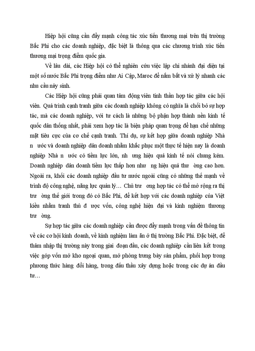 image for page Các giải pháp vi mô phát triển quan hệ thương mại giữa việt nam và các nước bắc phi đến năm 2010