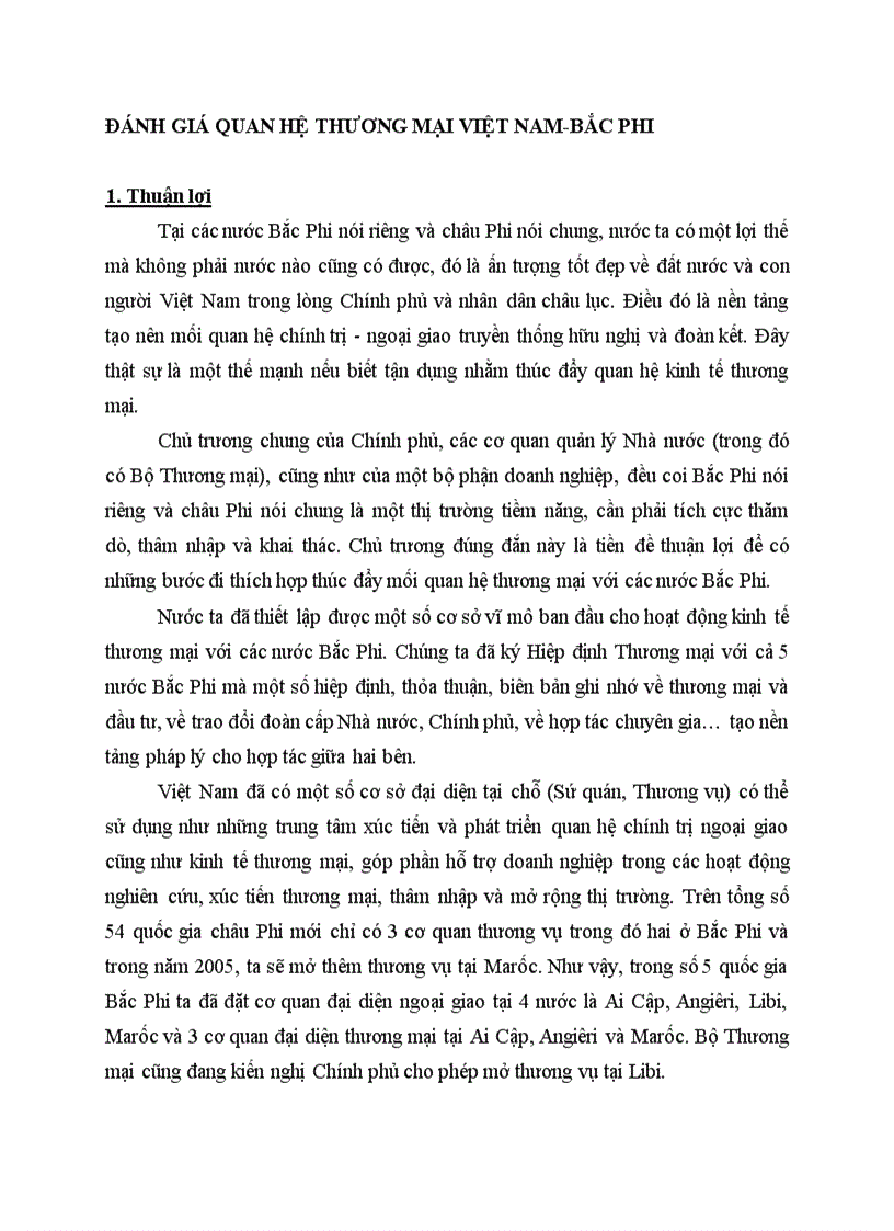 image for page Đánh giá quan hệ thương mại việt nam bắc phi