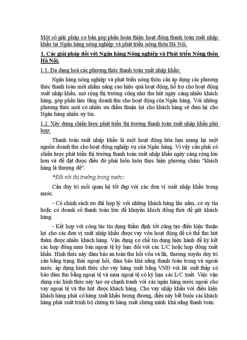 image for page Một số giải pháp cơ bản góp phần hoàn thiện hoạt động thanh toán xuất nhập khẩu tại Ngân hàng nông nghiệp và phát triển nông thôn Hà Nội