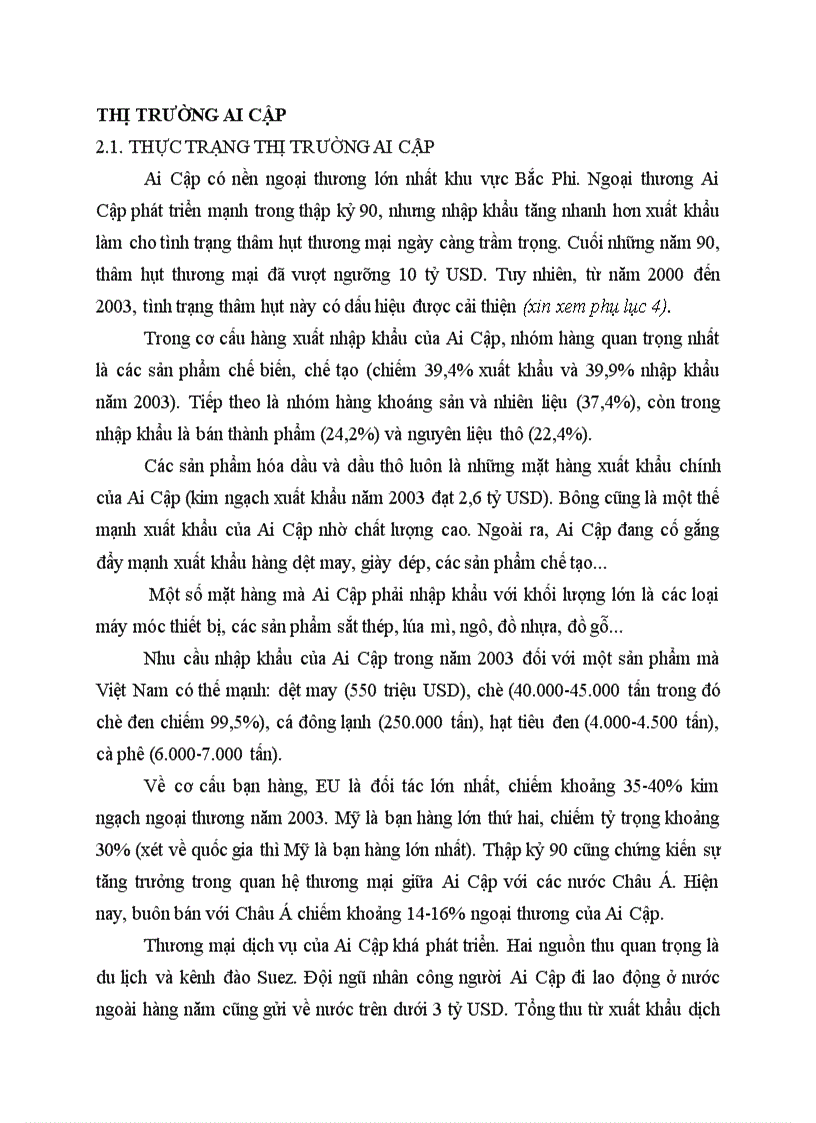 image for page Thị trường ai cập