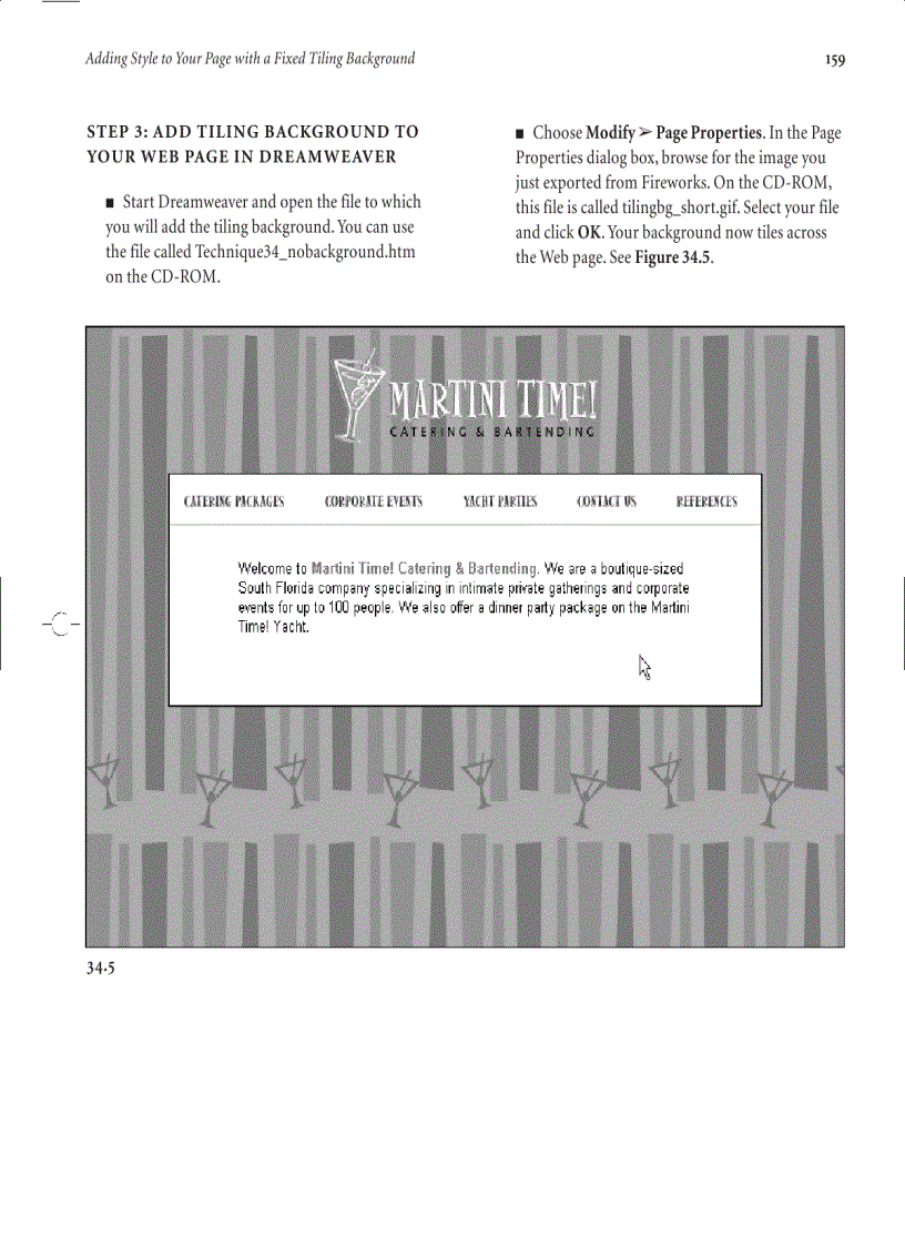 image for page Adding style to your page with a fixed tiling background