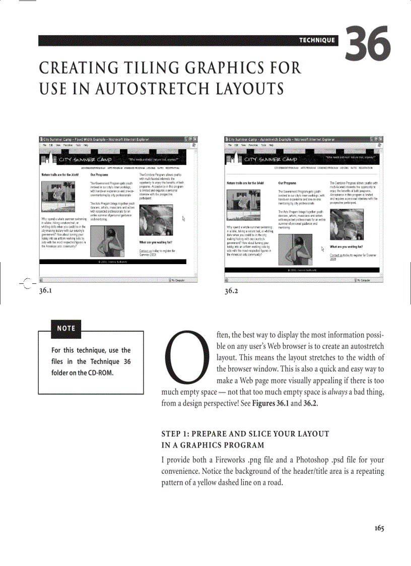 image for page Adding style to your page with a fixed tiling background