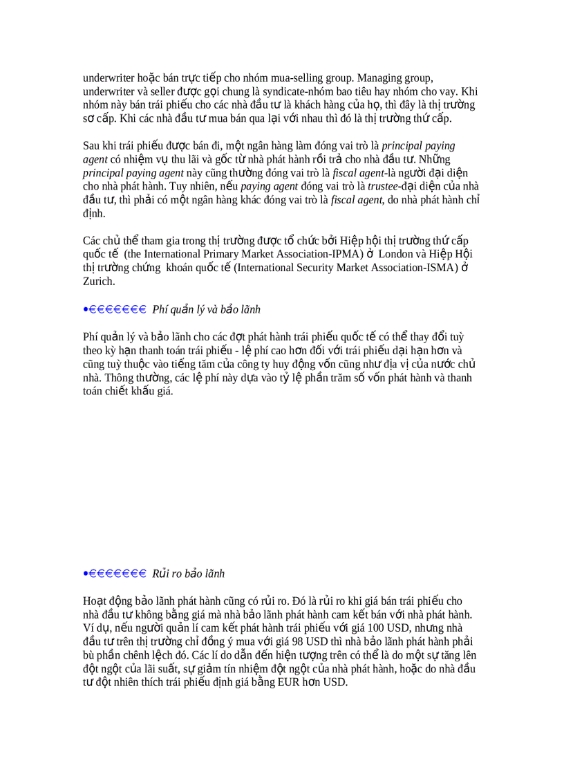 image for page Thị trường trái phiếu quốc tế